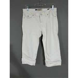 Vigold White Denim Rolled Cuffed Capris Size 7/8 (29)